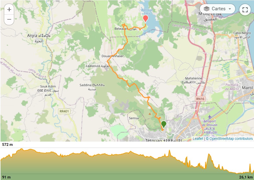 تطوان سد أسمير عبر جبل درسة